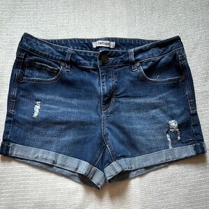 Refuge Women's Dark Blue Jean Shorts